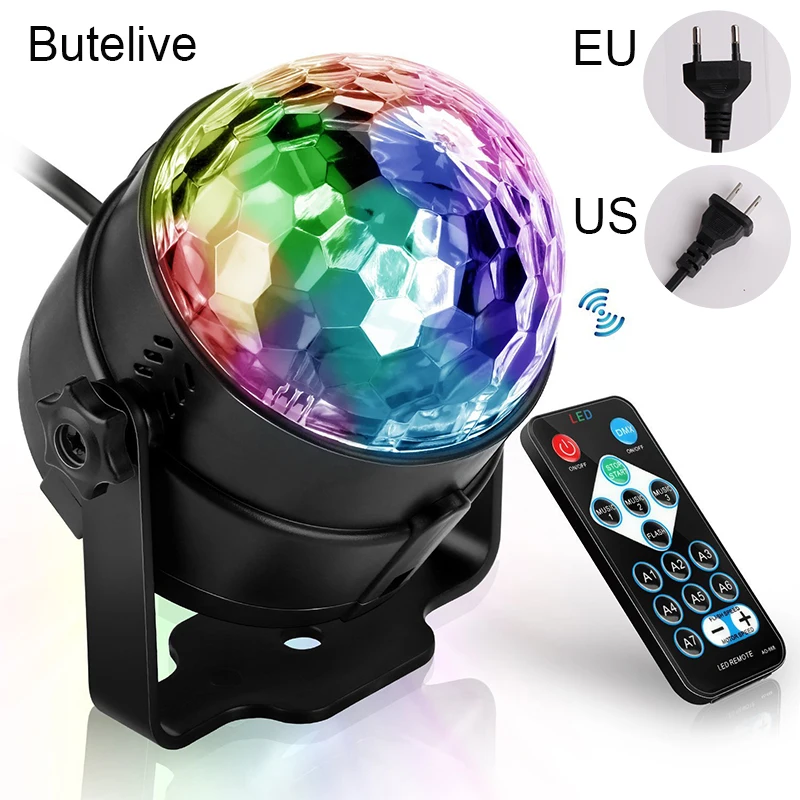Tinc Boogie Mains-Powered Mini Disco DJ 3W Stage RGB Leds Sound Activation And 