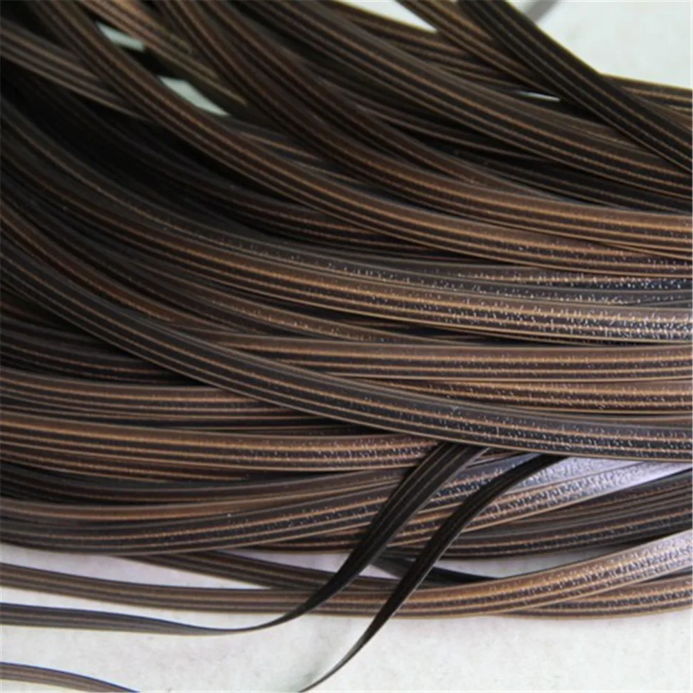 

65meters Coffee gradient flat synthetic rattan weaving material plastic rattan for knit and repair chair table synthetic rattan