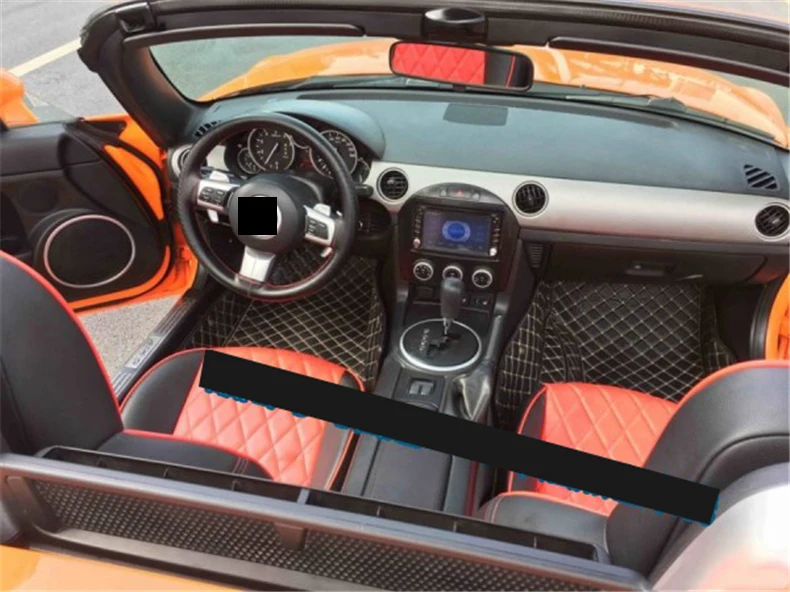 Кожаные автомобильные коврики для mazda MX-5 mx5 Roadster Miata 2005- Аксессуары для ковров