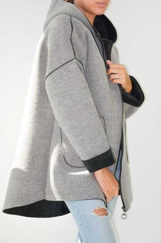 GREYMODA ABRIGO MUJER FORRO NEGRO серая Мода