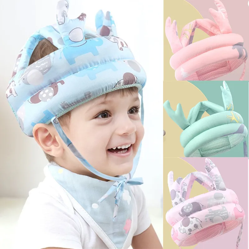 Baby Hat Safety Helmet Cotton Adjustable Protective For Learn to Walk Kids Children's Cap Boys Girls | Детская одежда и обувь