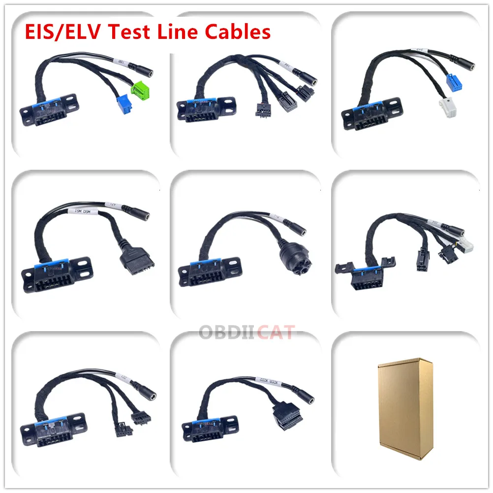 

Newest EIS/ELV Test Line Cables For M-er-ce-des 8pcs/Set Maintenance Line Works With VVDI MB BGA & CGDI Prog MB Detection Key