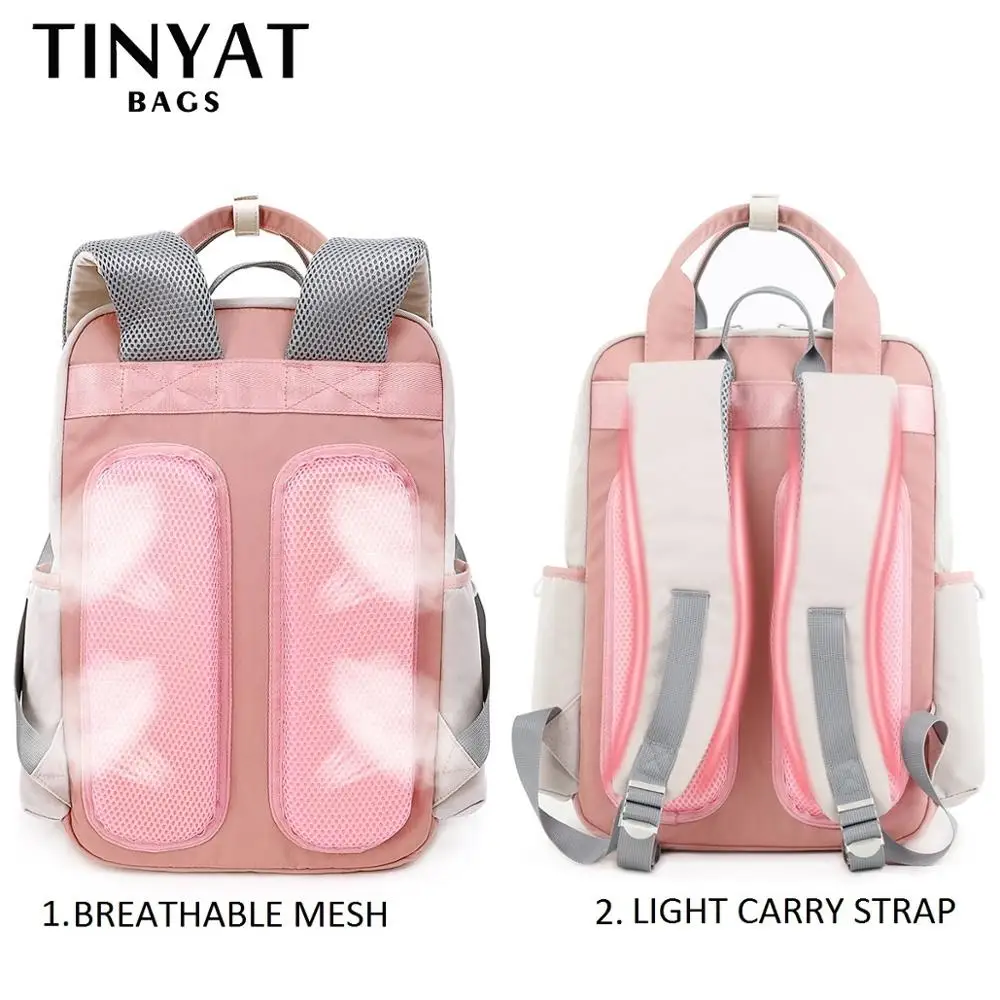 TINYAT Candy, Женский тканевый рюкзак, водонепроницаемый, feminina, рюкзак для ноутбука, 15, розовый, пэчворк, школьные рюкзаки, сумки для девочек-подро... TINYAT Candy, Женский тканевый рюкзак, водонепроницаемый, feminina, рюкзак для ноутбука, 15, розовый, пэчворк, школьные рюкзаки, сумки для девочек-подро...