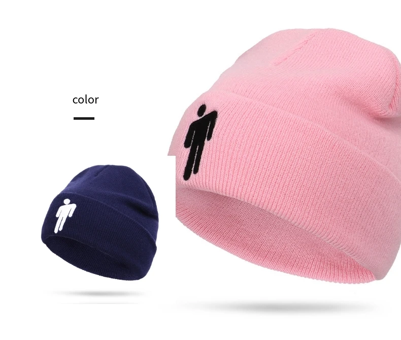 Billie Eilish Beanie цвета вязаная зимняя шапка однотонный хип-хоп трикотажный свитер шляпа костюм капитана аксессуар подарки теплая зима