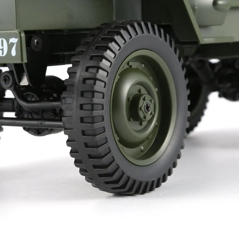  C606 1:10 RC Car 2.4G 4WD Convertible Remote Control Light Jeep Four-Wheel Drive Off-Road Military 