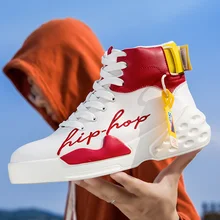 Мужские кроссовки; дышащая повседневная мужская Вулканизированная Обувь На Шнуровке; Мужская износостойкая обувь на высокой платформе; теннисные кроссовки; мужская обувь