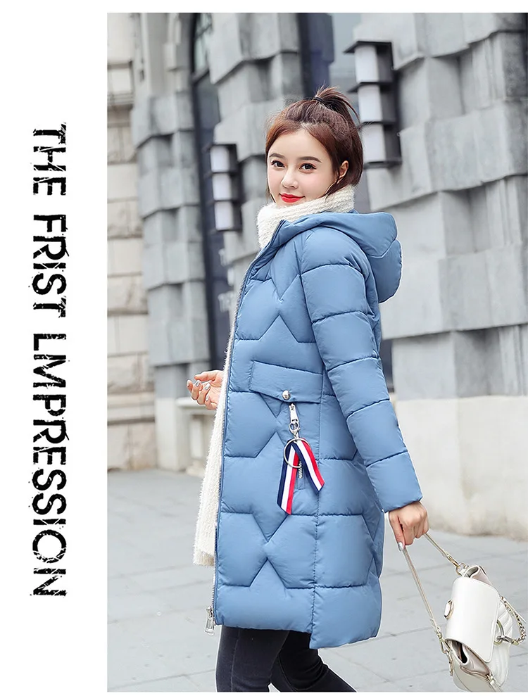 Abrigos Mujer Invierno новая Парка хлопковая стеганая куртка с капюшоном теплая зимняя куртка для женщин однотонное зимнее пальто для женщин s