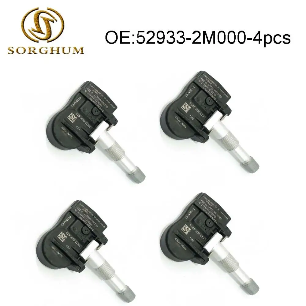 4pcs 52933 2M000 Tire Pressure Monitoring Sensor (TPMS) 315MHz Fits for