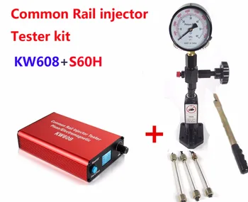 Common rail injector tester Kit KW608 multifunction diesel USB Injector tester + S60H Common Rail Injector Nozzle tester