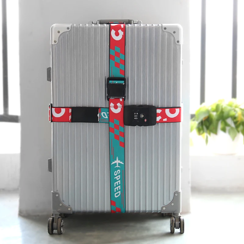 Защитные нейлоновые ремни для чемодана с 3 паролями, ремни безопасности для багажа с регулируемой пряжкой, аксессуары для путешествий