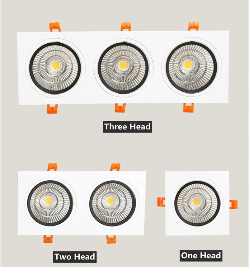 Dimmable LED Down Light Shoot Light LED Ceiling Lamp AC220V Embedded Spot 14W 18W 24W Indoor Lighting led downlight recessed ceiling spotlight ceiling lamps
