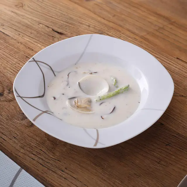 Veweet Nikita 24/48 Darabos Konyhai Vacsora Kombinált Porcelán Asztali Tányérkészlet Tál, Desszert Leves Tányér, Tányér - Image 5