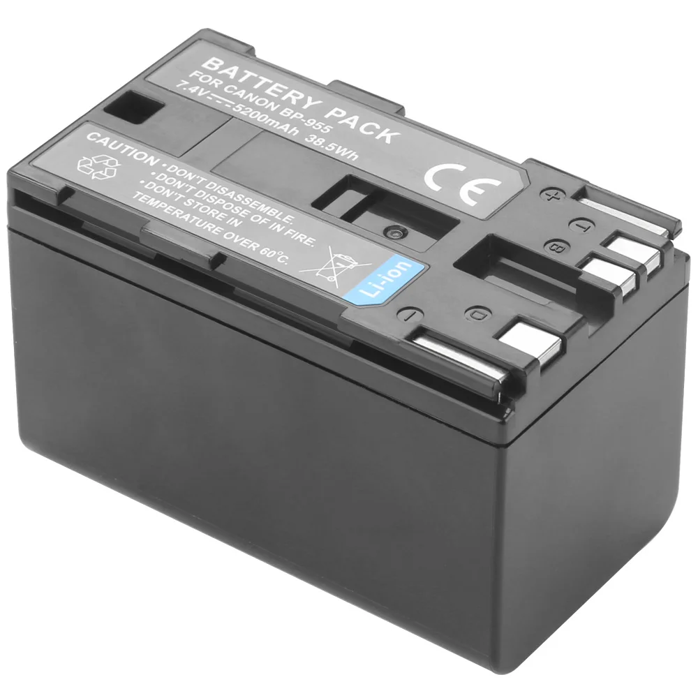 Batteria e caricabatterie per Canon EOS C100 C300 C500 XLH1 XHG1 XHA1 XL2 XM2 ES8200V visiura XF205 XF300 BP-955 BP955 BP975 7