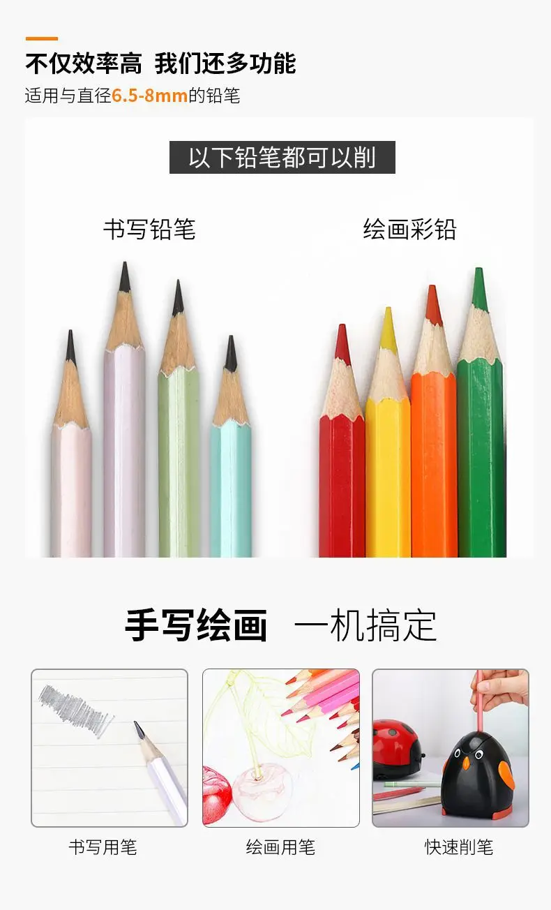 Maotaizi Electric Pencil Sharpener Single Bore Cartoon Animal Pencil Sharpener Creative Young STUDENT'S Pencil Sharpener Wholesa