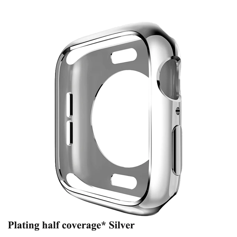 Металлические часы чехол для apple watch 38/40 мм 42 44 мм Защитная крышка бампера отделка Алюминий сплав Frame watch series 5/4/3/2/1 - Цвет: Silver