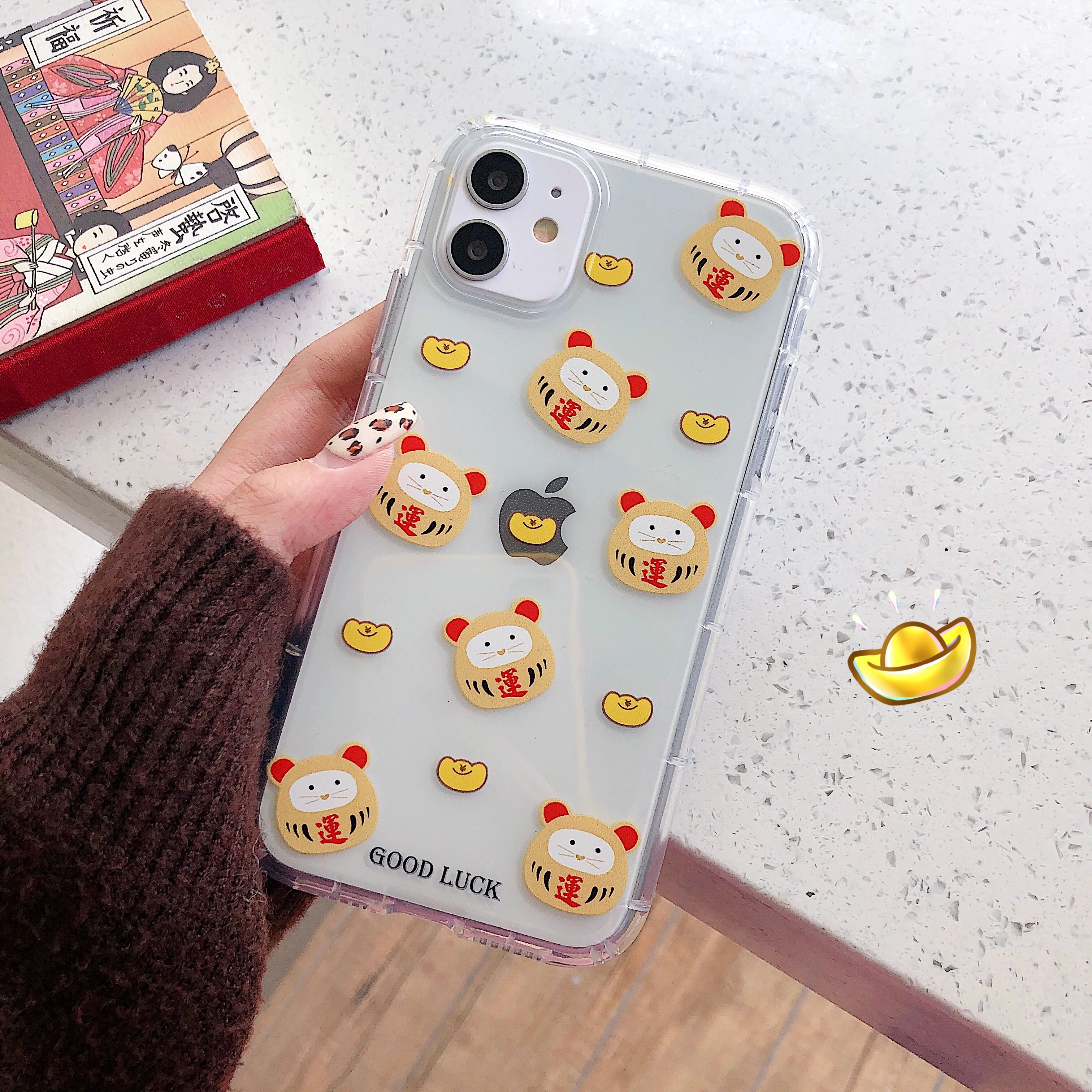 Китайский год чехол для телефона для iPhone 11 Pro Max X XS Max XR 7 8 Plus крыса год Прозрачный Мягкий ТПУ силиконовый чехол