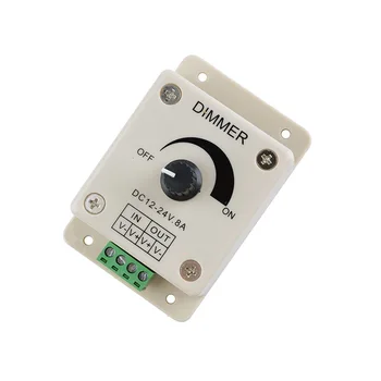 

10pcs 12V 96W Knob led dimmer controller for LED Light Strip, Adjustable Brightness LED Controller