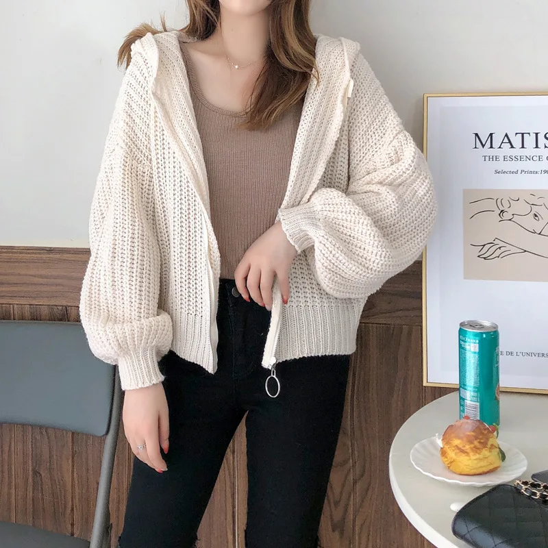 

Paris Girl Sweater Women Autumn Winter Outer Wear Cardigan Thickened Short Knitted Jacket Korean Tops