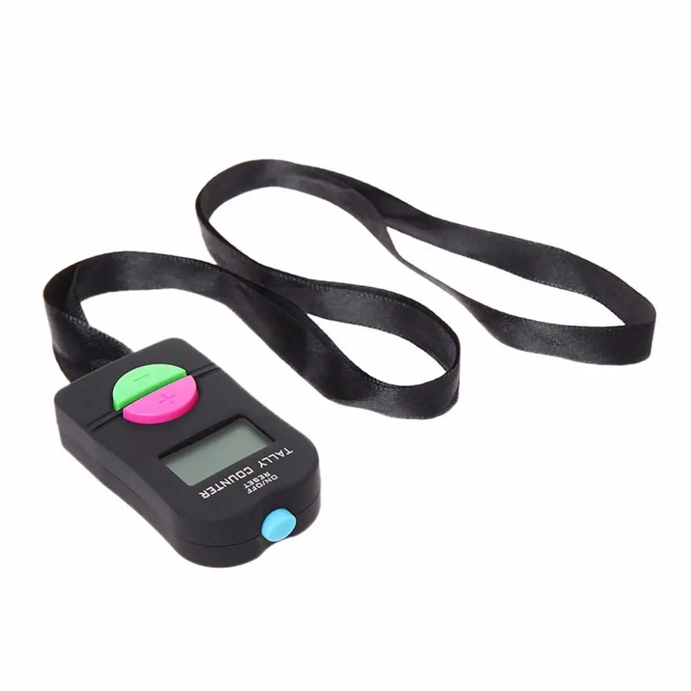 1 шт. 0 9999 Цифровой Счетчик Талли Черный ABS электронный ручной Clicker безопасность