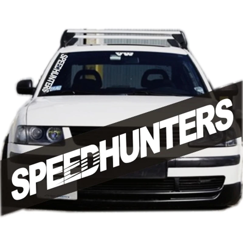 

Universal SPEEDHUNTERS Front Side Windshield Banner Decal Vinyl Car Sticker Auto Window Exterior DIY Decoration Reflective