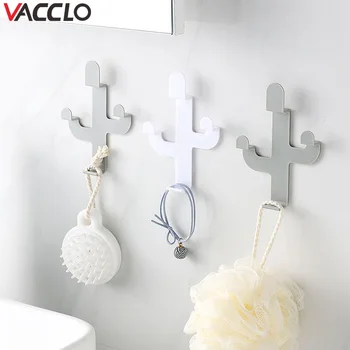 

Vacclo 10pcs Cactus Glue Storage Hook Kitchen Wall Hanging Hook Bathroom Wall No Trace Strong Hook Towel Umbrella Key Organizer