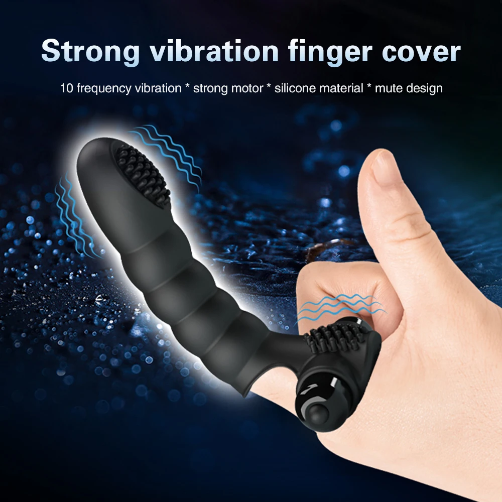 Female Sex Toy Dildo Vibrator Finger Sleeve G Spot Massage Clitoris Stimulator