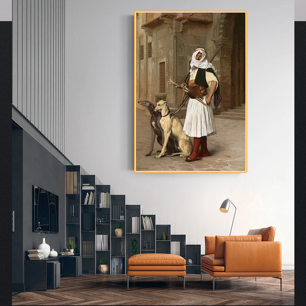 Citon Jean Leon Gerome Officer Arnaut Canvas Холст Картина маслом всемирно известный художественный