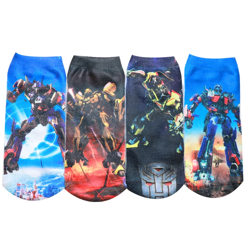 4pcs Mickey anna elsa cars 3 Cotton Boys Girls Socks 3D princess Print Socks Kids Cartoon Children kids funny SpiderMan Socks