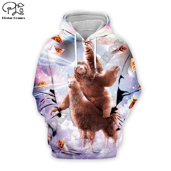 

New Brand Hoodies Men Women Space Galaxy Pyramid Pizza Cats Hoodie Sweatshirt Sportswear Tracksuit Pullover 3D Clothes GA004