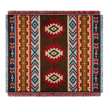 

Multi-Function Ethnic Style Vintage Blanket Indian National Creative Geometric Totem Tapestry Sofa Blanket Bed Linen Table Cloth