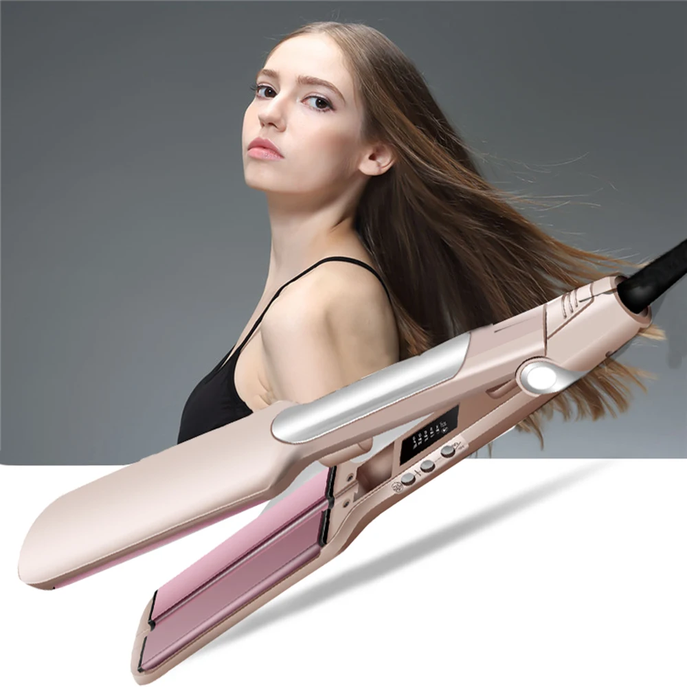 

Profession 2 in 1 Hair Curling & Straightening Iron Hair Straightener Hair Curler Wet & Dry Flat Iron Hair Styler Dropship