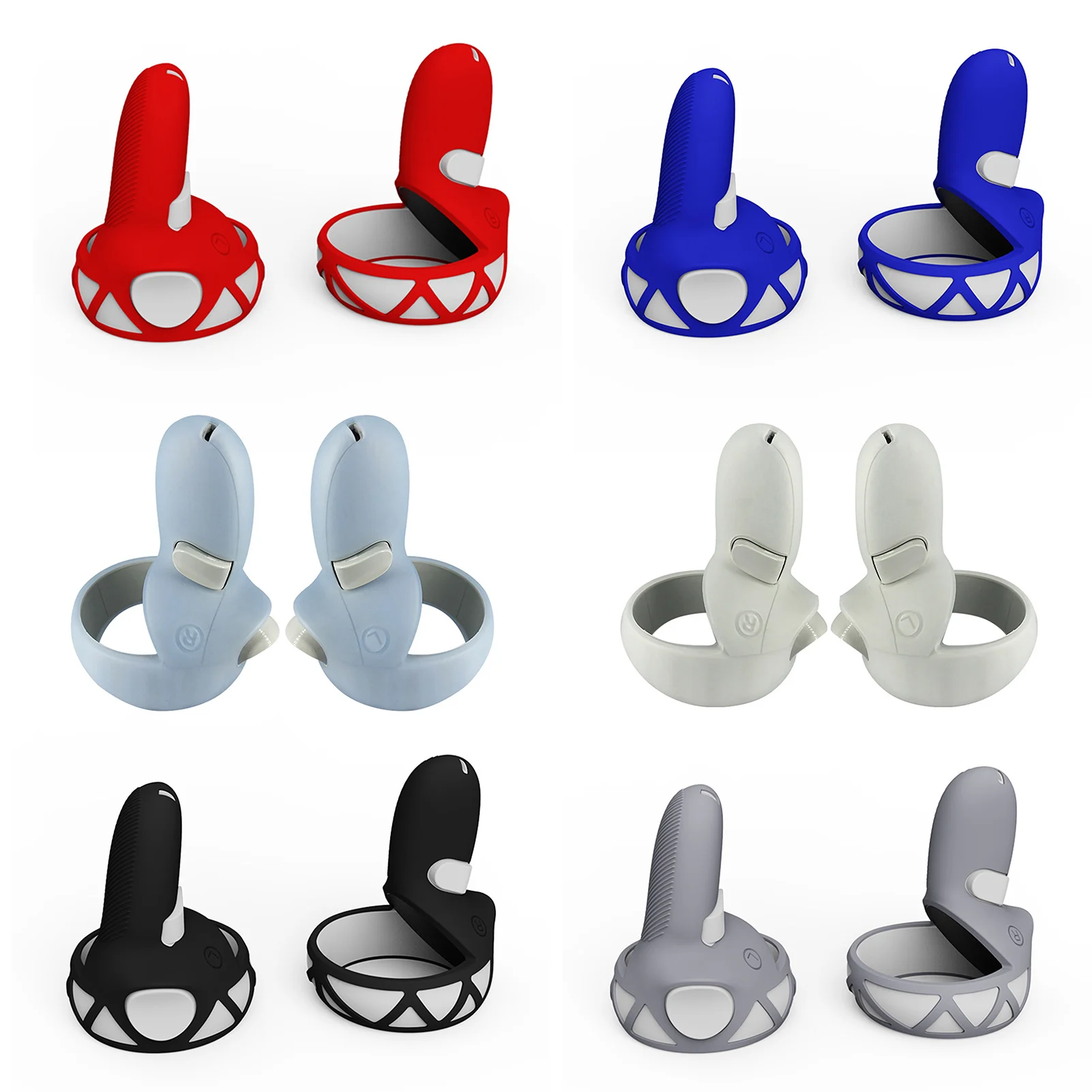 Cubierta de protección de Oculus búsqueda 2 Vr controlador táctil con funda de rejilla funda protectora de silicona para Quest2 accesorios VR