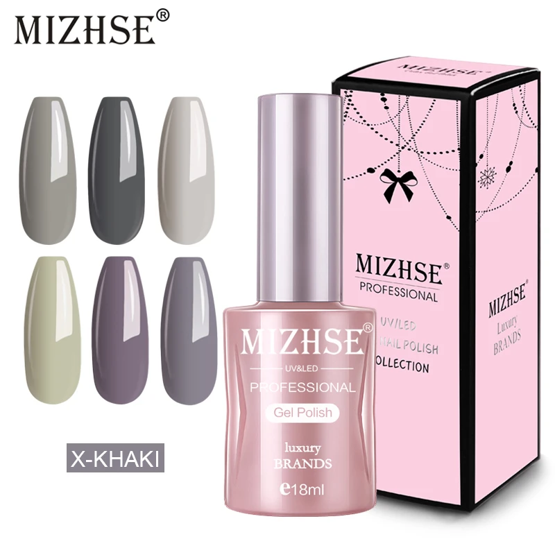 

MIZHSE Nails Gel UV Colors Polish Primer Nail Vernis Semi Permanant LED Matte Top Coat Soak Off UV Gel Gray Series