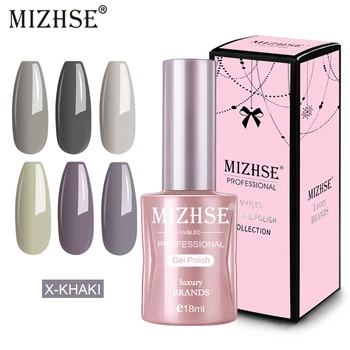 

MIZHSE Nails Gel UV Colors Polish Primer Nail Vernis Semi Permanant LED Matte Top Coat Soak Off UV Gel Gray Series