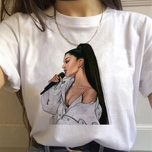 Ariana grande, женская футболка, одежда для девочек, ulzzang, Повседневная футболка, harajuku, ulzzang, kawaii, 90 s, футболка, Женский Топ, футболка, уличная одежда