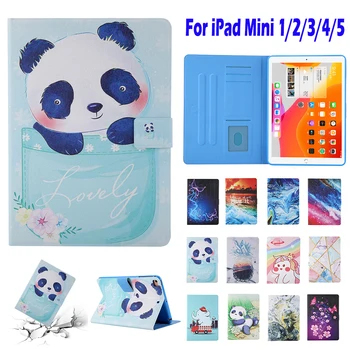 

Mini 1/2/3 Cover For iPad Mini 4 Mini 5 Shell Protective PU Leather Stand Flip Magnet Smart Soft Funda Case Anti-Dust For Apple