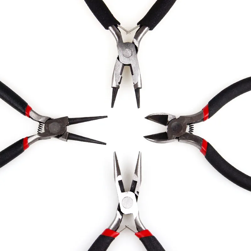 

High Quality 1-8pcs Portable Durable Multifunctional Black Hand Tools Long Nose Pliers Jewellery Making Pliers
