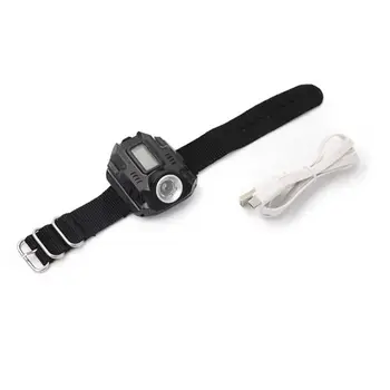 

Wrist Watch Light Flashlight USB Rechargeable SOS Function Torch for Outdoors U90A