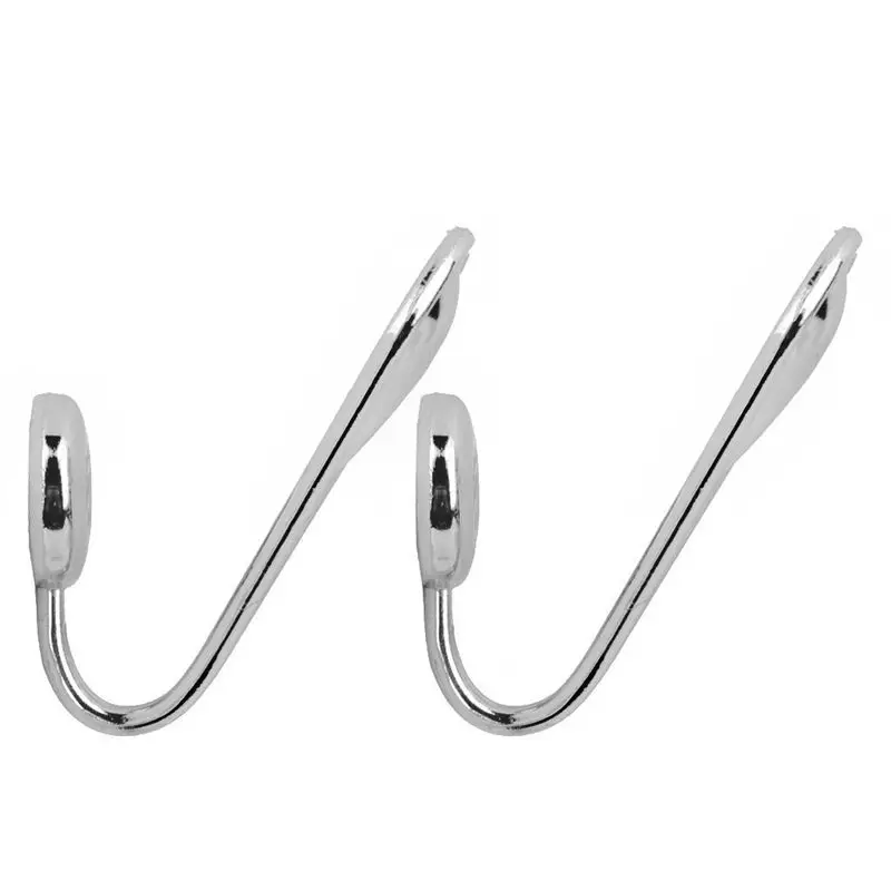 1 pair of Tear Shape Vintage Alloy Curtain Holdbacks Tieback Hooks(Silver