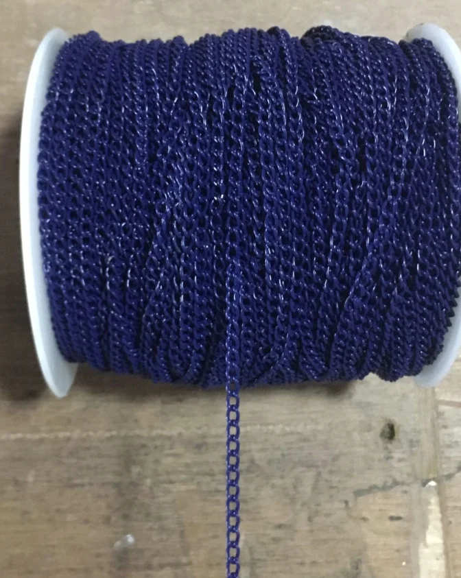 navy blue OMH 1 м панцирные алюминиевые открытые звенья цепи много для ожерелья браслет U выбрать цвет ювелирные изделия DIY ручное изготовление - Цвет: navy blue