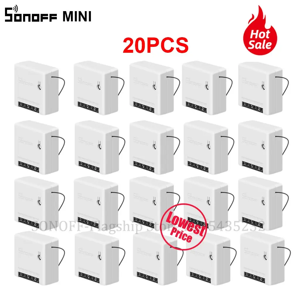 

Wholesale Itead SONOFF MINI Wifi Smart Relay 2 Way Switch Wireless e-WeLink APP Remote Control Light Switch 220V On Off Switch