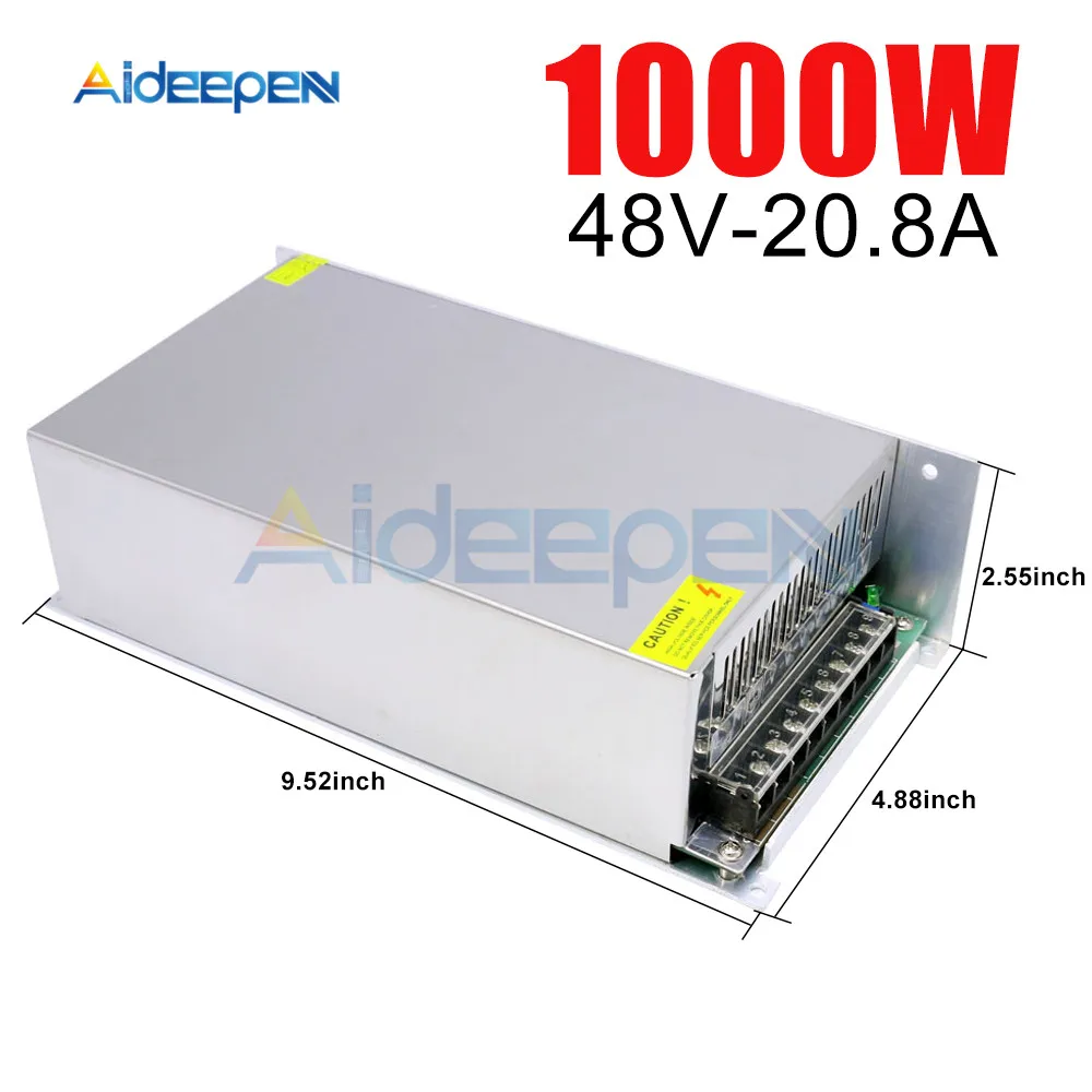 

DC 48V 20.8A 1000W Switching Power Adapter 48V 20.8A 1000 Watts Voltage Converter Regulated Switch Power Supply for LED