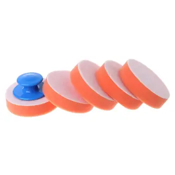 

New 6Pcs/Set Car Wax Wash Polish Pad Sponge Cleaning Foam Kit Gripper Handle Car-Styling qyh