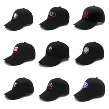 Бейсболка с эмблемой автомобиля для bmw M E46 Renault AUDI Chevrolet peugeot honda SEAT LEON Mercedes benz Tesla mini skoda логотип