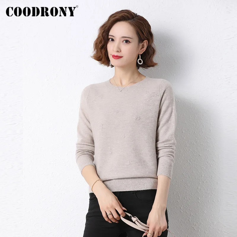 COODRONY Brand 2020 New Streetwear Knitting Slim Pullover Sweaters Female Autumn Winter High Quality Wool Jumpers Women W1184