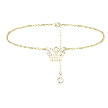 

Europe and the United States cross-border natural wind bronze hollow butterfly beach anklet jewelry personality ladies ankle ank