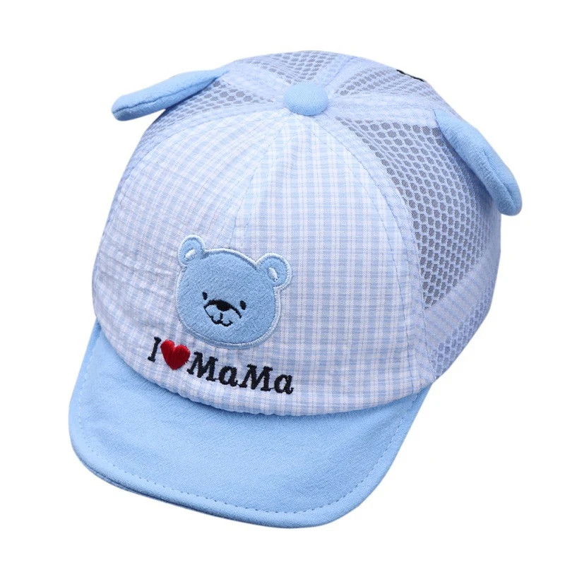 Cute Baby Hats Hat Baseball Cap Peak Print Boys casquette 0-16M Kids Bear enfant Girls Baby Embroidery Sunhat