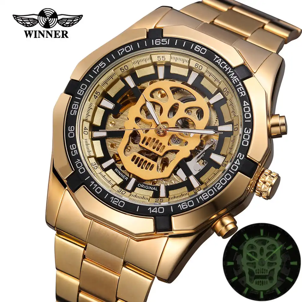 Часы наручные мужские механические брендовые Роскошные ажурные деловые из