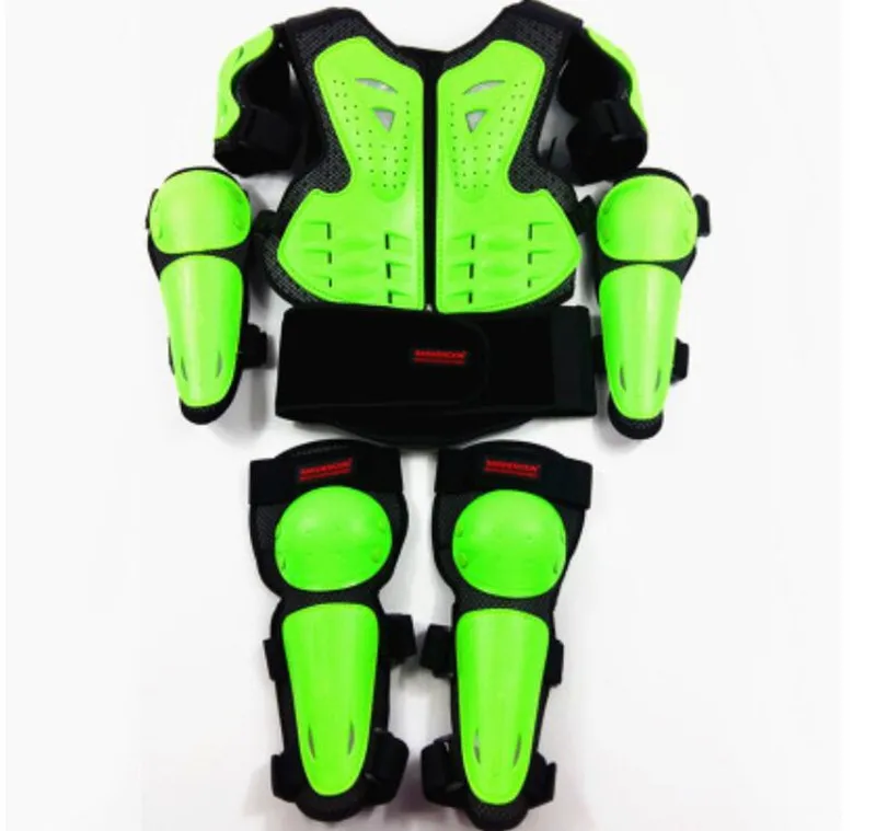 SX081 защита для мотогонок, защита для детей, костюм для защиты детей, спортивный уход за коленями, полный комплект