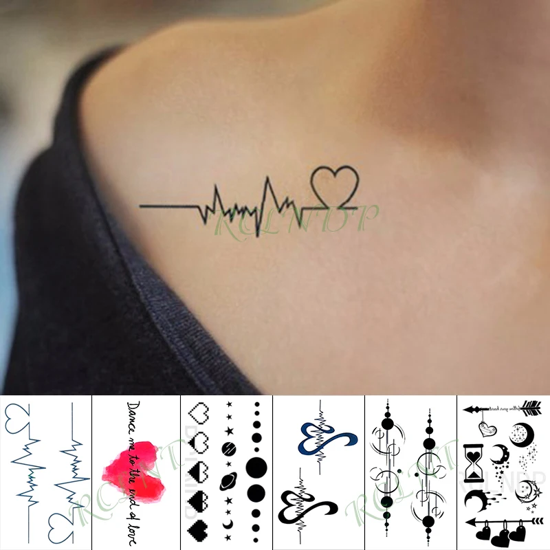 Autocollant De Tatouage Temporaire Etanche Faux Tatouage D Amour Rouge Battement De Cœur Bras Et Pied Pour Enfants Hommes Et Femmes Aliexpress